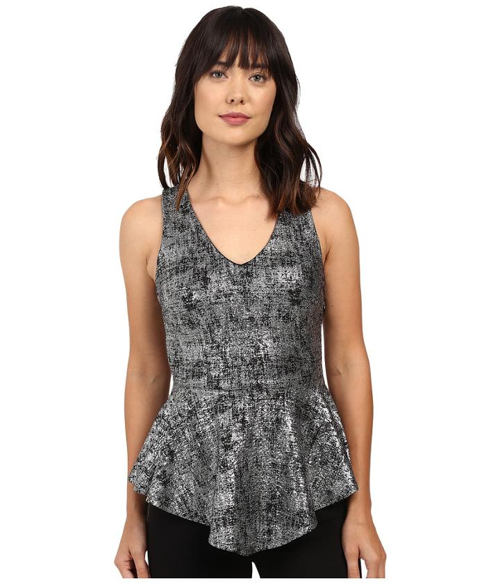 Karen Kane - Metallic Peplum Top