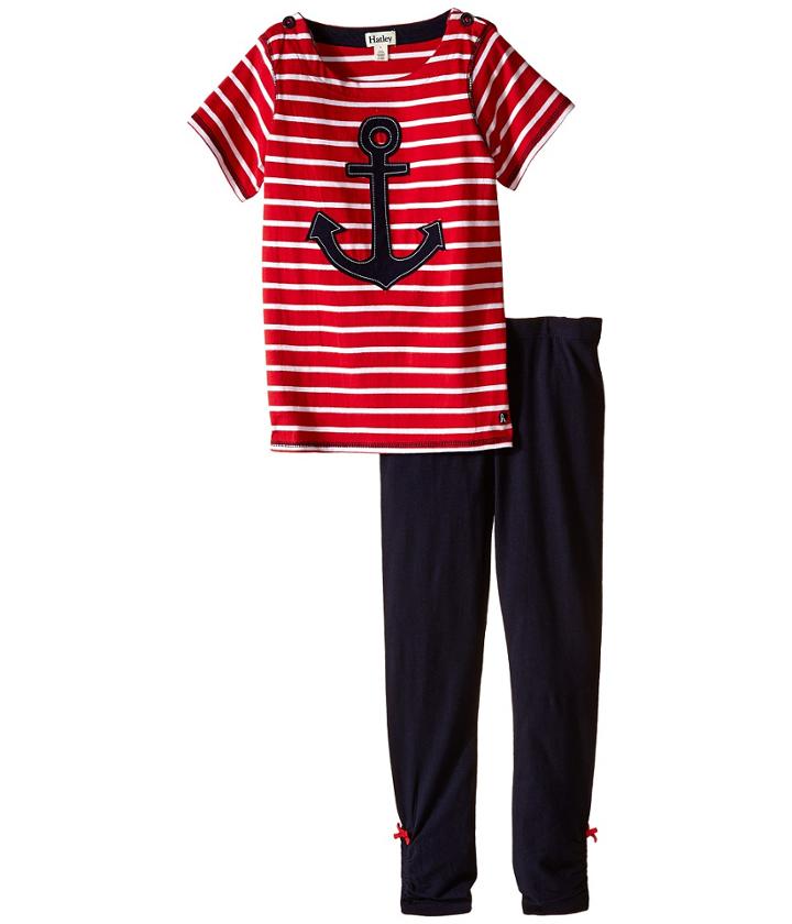 Hatley Kids - Anchors Button Tee Leggings Set