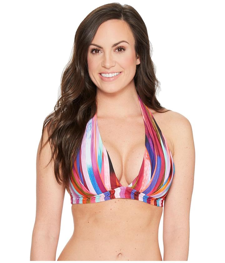 Athena - Kaliedostripe Kalena Halter Bikini Top D-cup