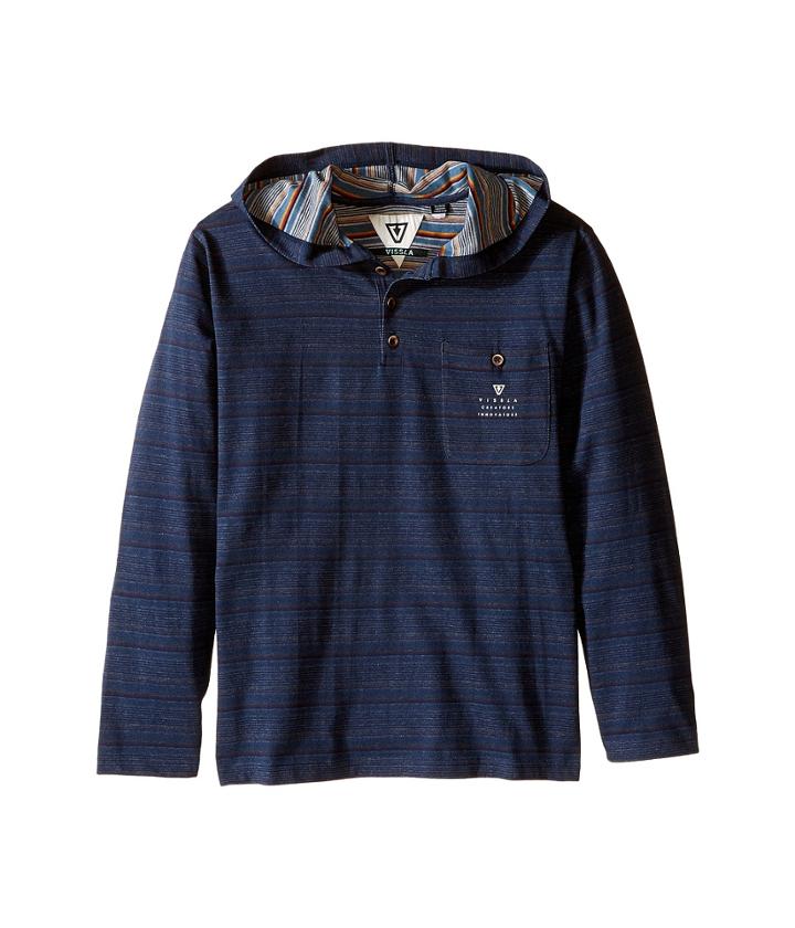 Vissla Kids - Navigator Heavy Weight Jersey Printed Stripe Hooded Henley