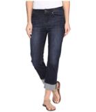 Liverpool - Gwen Wide Cuff Capris Vintage Super Comfort Stretch Denim In Vintage Super Dark