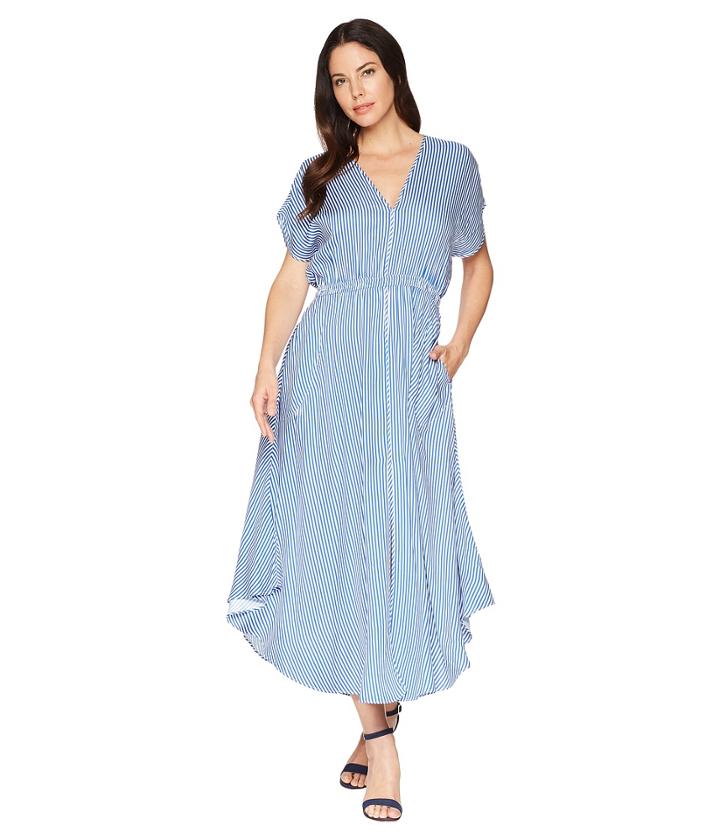 Hale Bob - Toe The Line Rayon Twill Flutter Stripe Maxi
