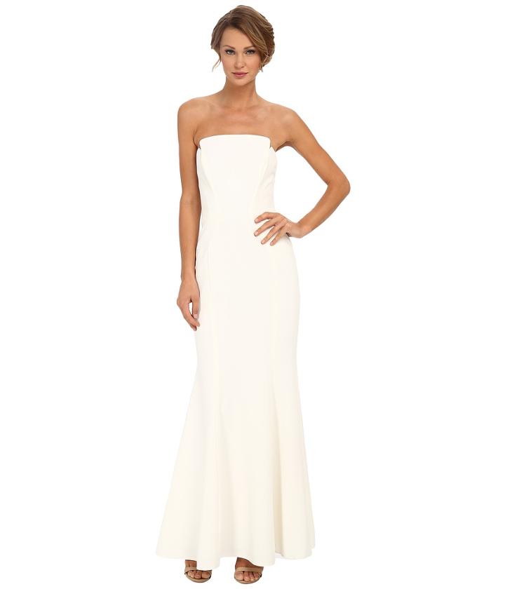 Jill Jill Stuart - Strapless Crepe Fitted Column Gown