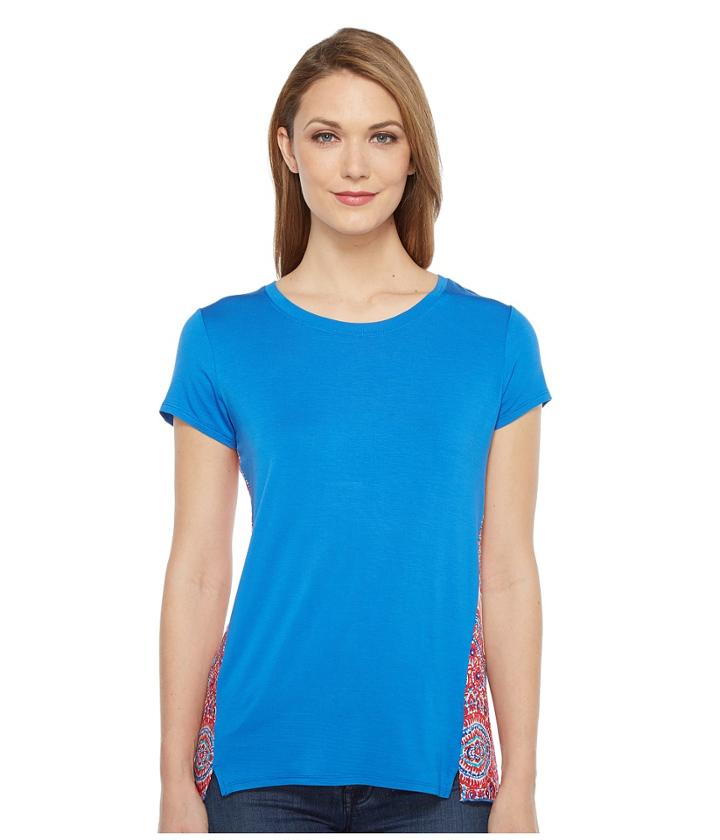 Tribal - Jersey Short Sleeve Top W/ Back Print