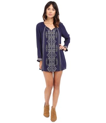 Brigitte Bailey - Lyna Dress With Embroidery And Tassel Tie