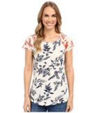 Lucky Brand - Stamped Floral Tee