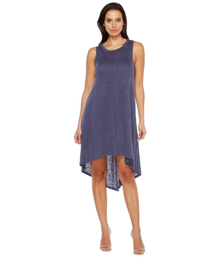 Heather - Linen Hi Lo Midi Tank Dress