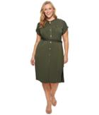 Michael Michael Kors - Plus Size Snap Sleeve Shirtdress