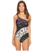 Versace - Intero One Shoulder Printed Maillot One-piece