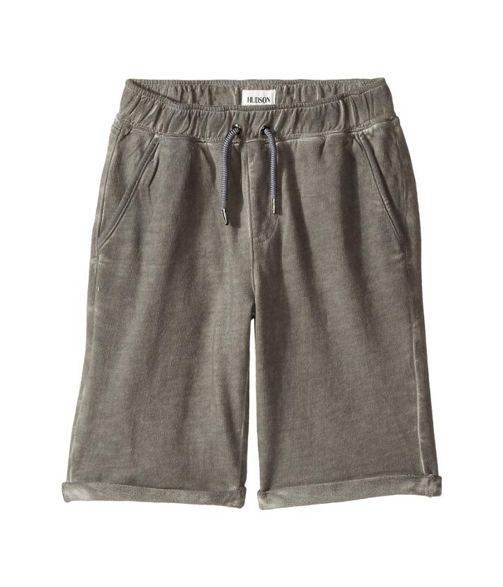 Hudson Kids - Pigment Dye Pull-on Shorts In Silver Cloud