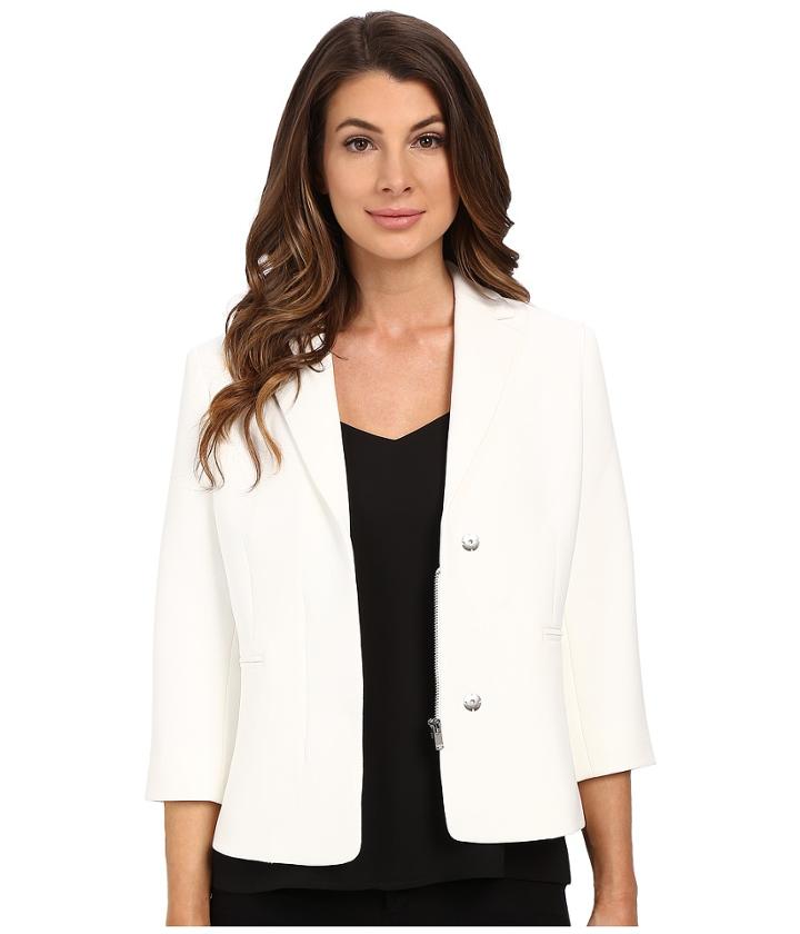 Ellen Tracy - Hidden Zip Front Blazer