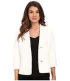 Ellen Tracy - Hidden Zip Front Blazer