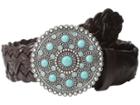 Ariat - Turquoise Concho Buckle Braided Belt
