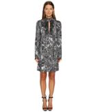 Just Cavalli - Roses Printed Long Sleeve Dress