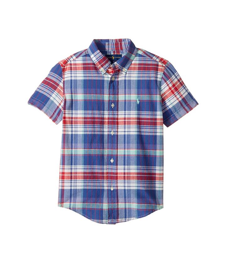 Polo Ralph Lauren Kids - Yarn-dyed Madras Short Sleeve Button Down Top