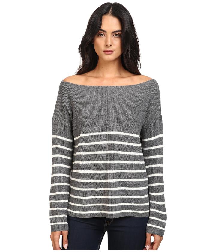 Michael Stars - Cashmere Blend Striped Boat Neck Pullover