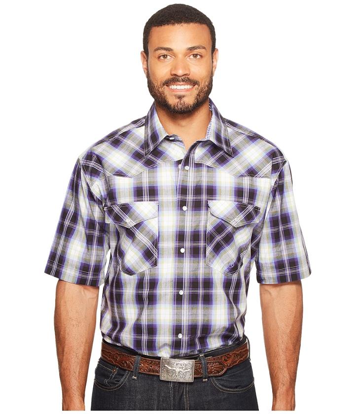 Roper - 0834 Driftwood Plaid Snap