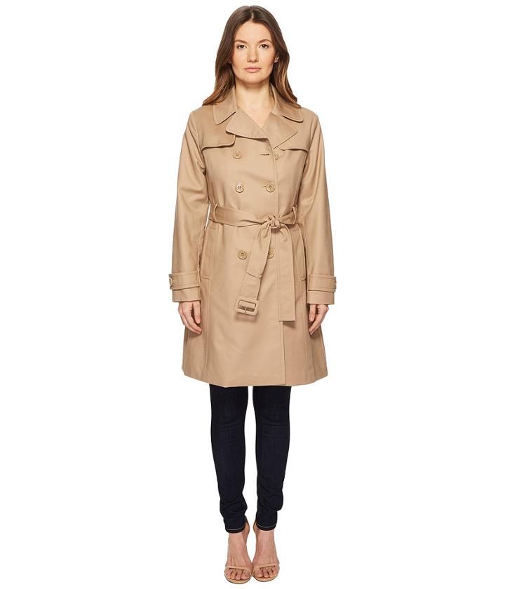 Kate Spade New York - 38 Double Breasted Trench Coat W/ Tie Waist