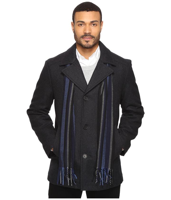 Perry Ellis - Wool Button Front With Scarf
