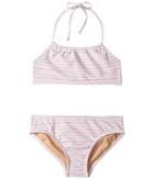 Toobydoo - Pink Stripe Bandeau Halter Bikini