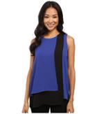 Vince Camuto - Sleeveless Color Blocked Layered Blouse