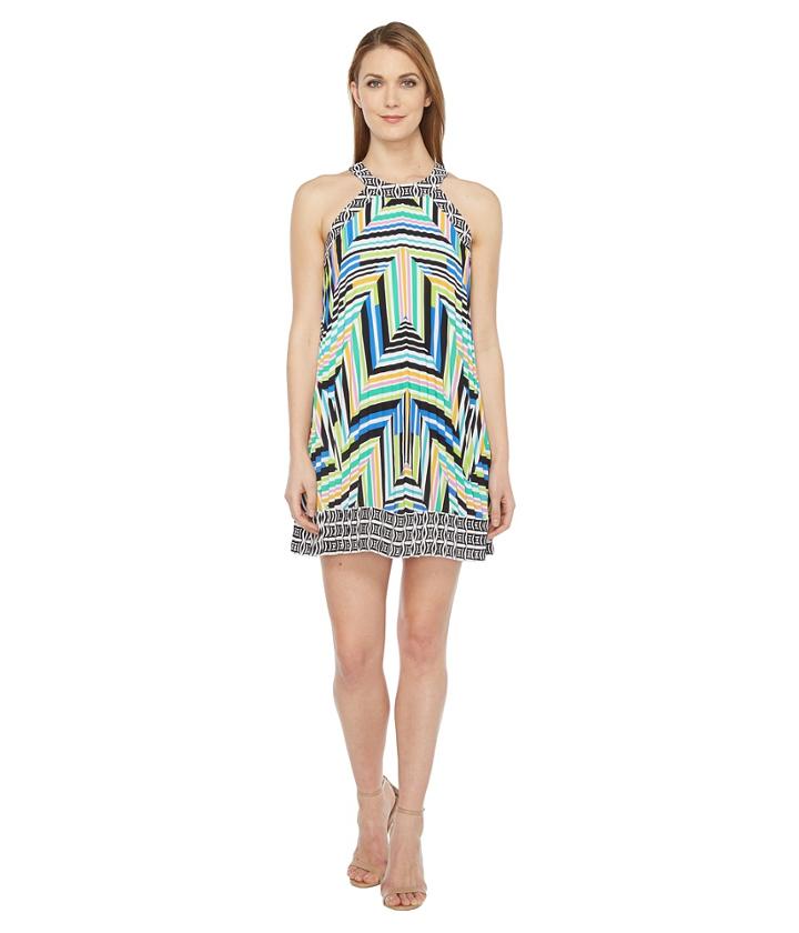Laundry By Shelli Segal - Printed Pleated Halter Dress