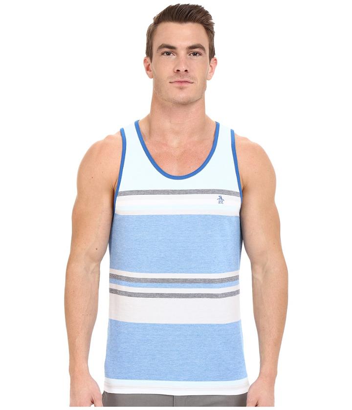 Original Penguin - Birdseye Tank Top With Yarn Dyed Stripe