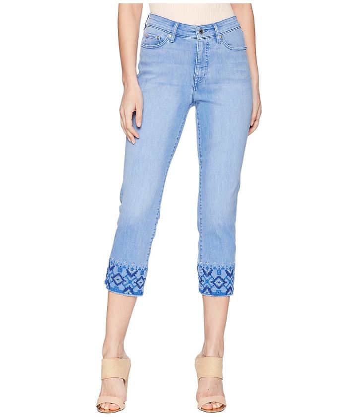 Lauren Ralph Lauren - Embroidered Straight Crop Jeans