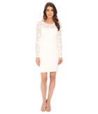 Jessica Simpson - Scuba Dress With Lace Long Sleeves