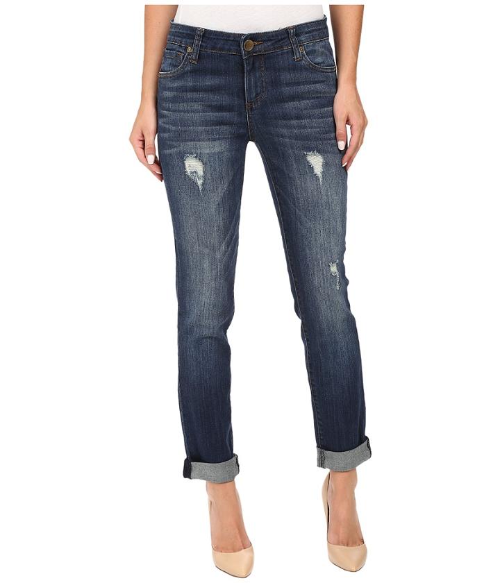 Kut From The Kloth - Catherine Boyfriend Jeans In Allowing W/ Dark Stone Base Wash