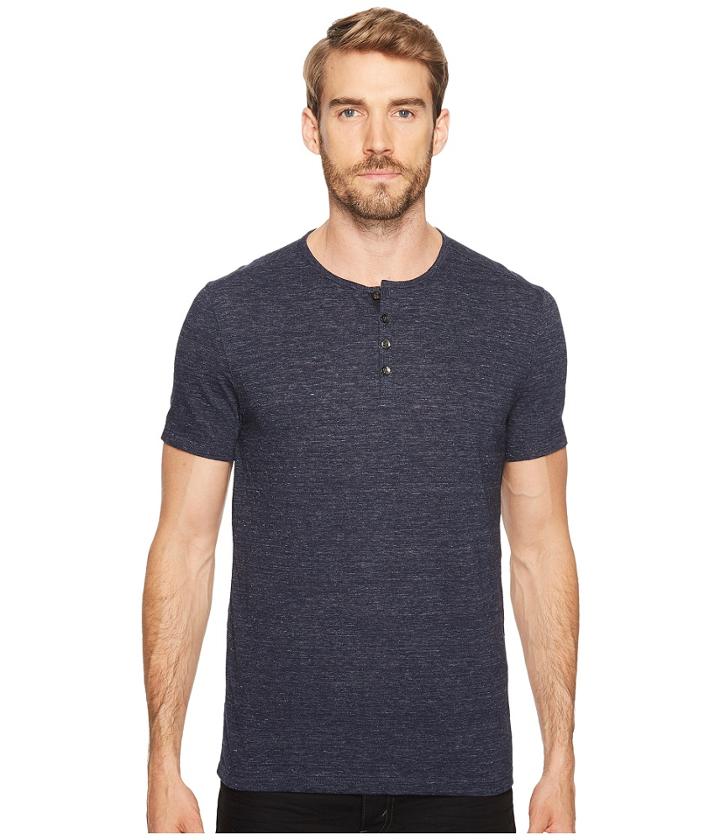 John Varvatos Star U.s.a. - Melange Short Sleeve Henley