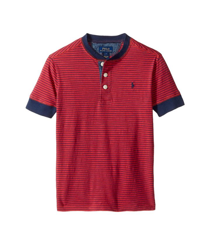 Polo Ralph Lauren Kids - Yarn-dyed Slub Jersey Short Sleeve Henley Top