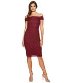 Adrianna Papell - Off The Shoulder Beaded Sheath Dress