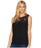 Wrangler - Sleeveless Top With Lace Embroidered Front