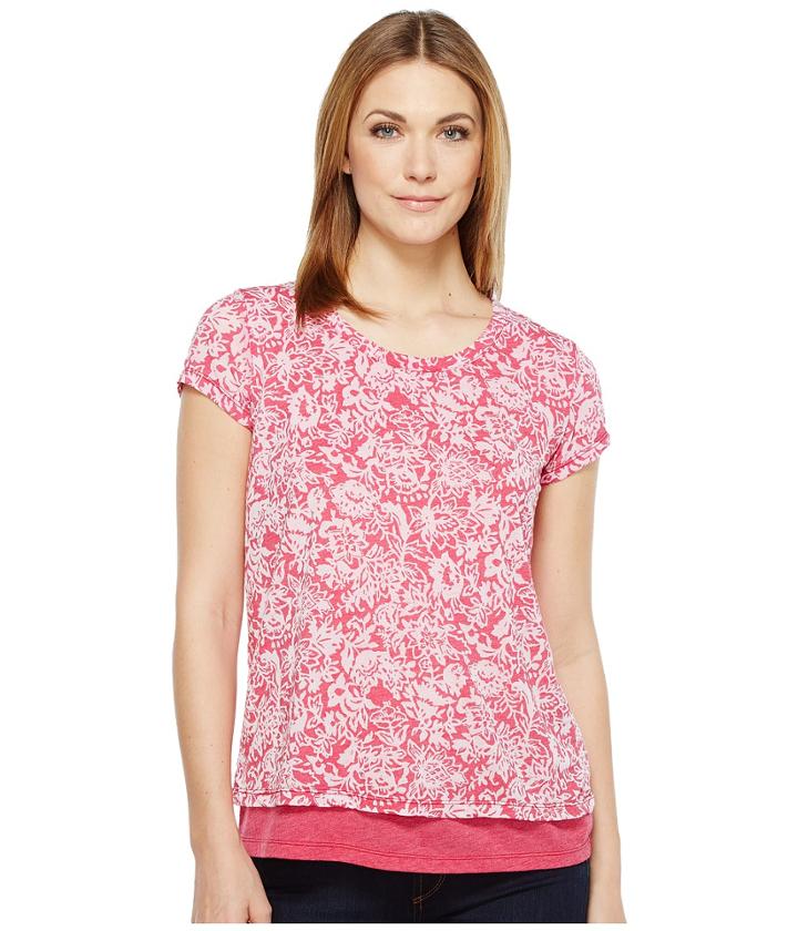 Mod-o-doc - Wildflower Burnout Jersey Double Layer Short Sleeve Tee