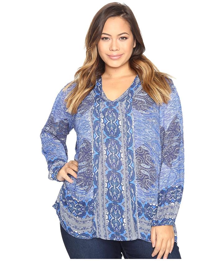 Lucky Brand - Plus Size Cut Out Blouse