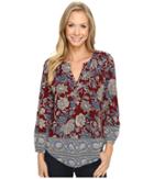 Lucky Brand - Burgundy Floral Top