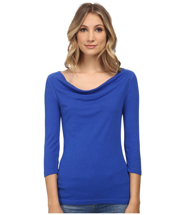 Three Dots - 3/4 Sleeve Cowl Neck Top