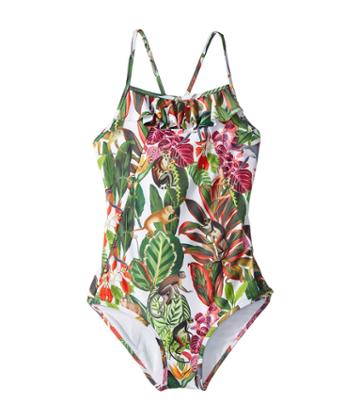 Oscar De La Renta Childrenswear - Jungle Monkeys Ruffle Swimsuit