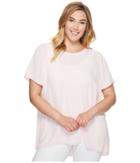 Vince Camuto Specialty Size - Plus Size Short Sleeve High-low Hem Blouse With Back Yoke Lace