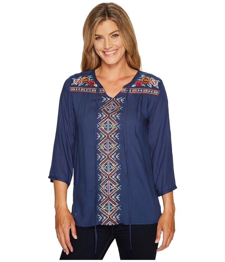 Rock And Roll Cowgirl - 3/4 Sleeve Top B4-3181