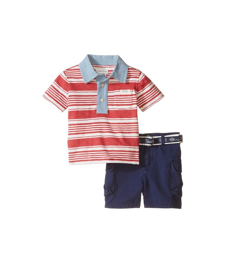 Ralph Lauren Baby - Yarn-dyed Jersey Stripe Polo Short Set