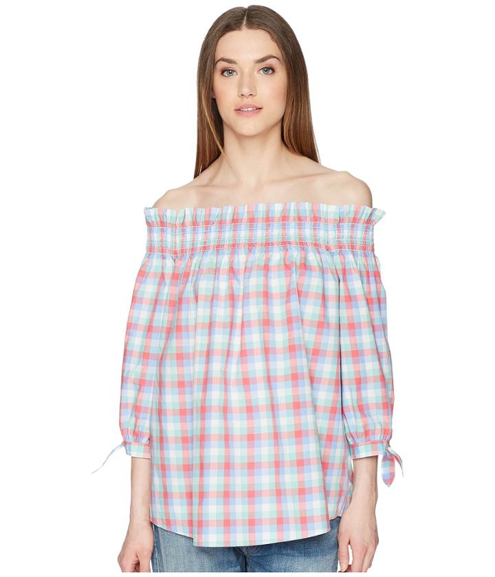 Kate Spade New York - Madras Off The Shoulder Top