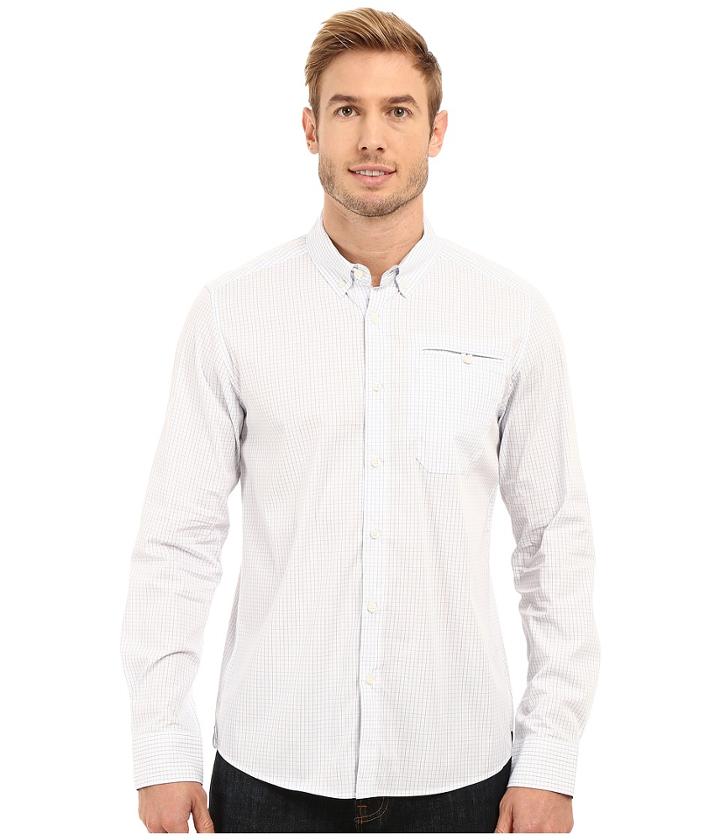 Kenneth Cole Sportswear - Long Sleeve Button Down Collar Besom Check