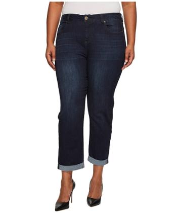 Liverpool - Plus Size Peyton Slim Boyfriend On Vintage Super Comfort Stretch Denim In Vintage Super Dark