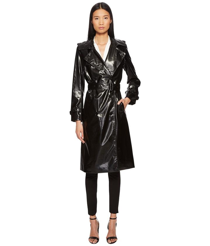 The Kooples - Vinyl-style Belted Trench Coat