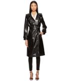 The Kooples - Vinyl-style Belted Trench Coat