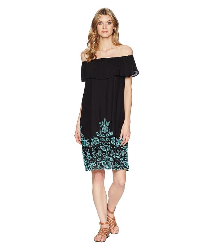 Wrangler - Off The Shoulder Dress Ruffle Front