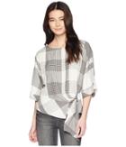 Vince Camuto Specialty Size - Petite Oversized Plaid Dolman Sleeve Side Tie Blouse