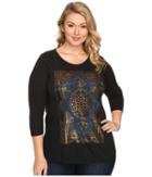 Lucky Brand - Plus Size Watercolor Rug Tee